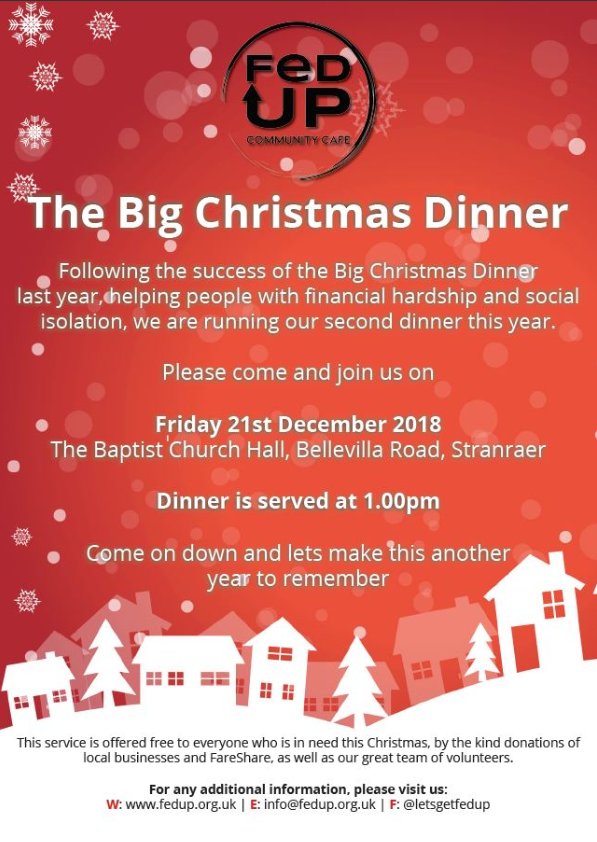 loreburnhousing's tweet photo. Head to The Baptist Church Hall, Bellavilla Road, Stranraer on Friday 21st December to make another year to remember! https://t.co/tuBVEAo0D6