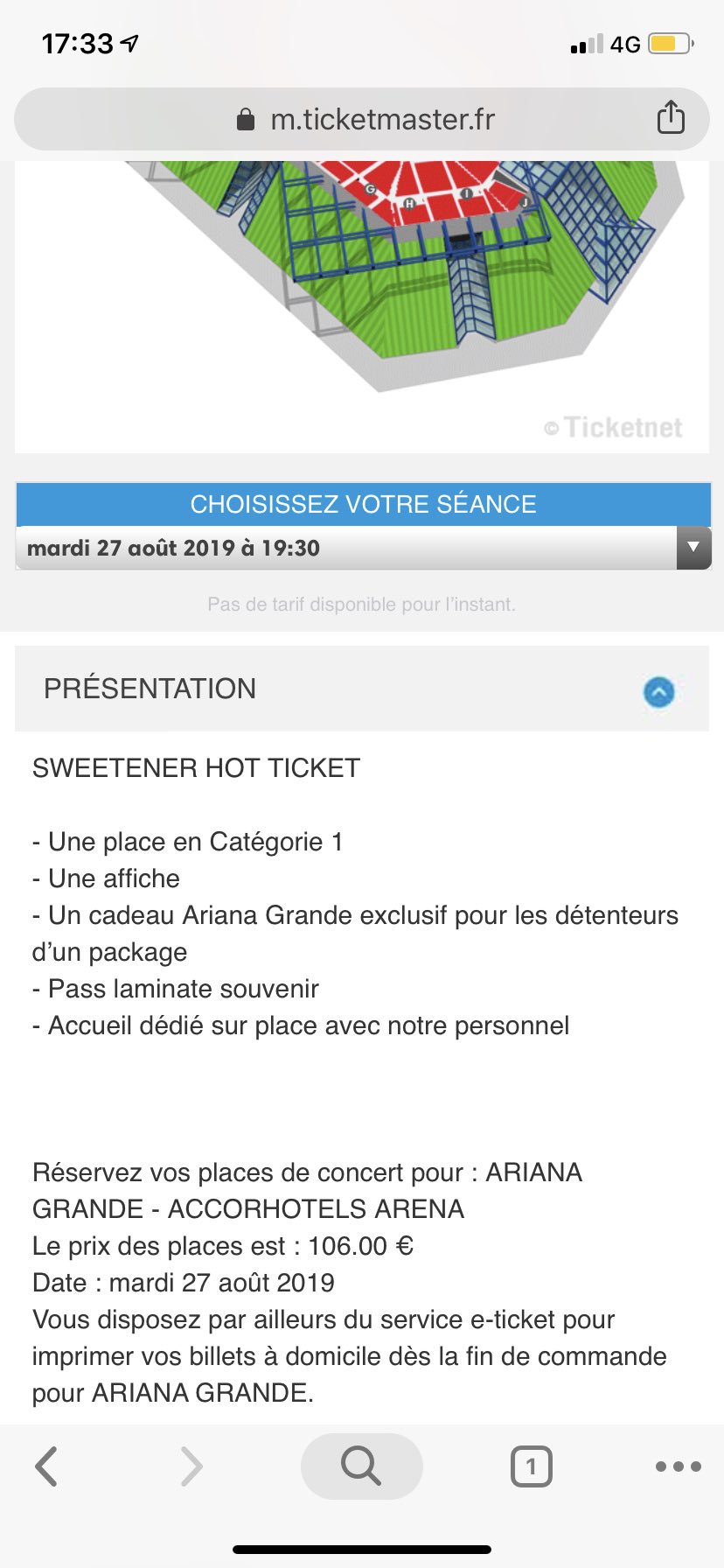 Ariana Grande France Info Les Infos Arrivent Petit A Petit Le Sweetener Hot Ticket Coutera 106 00 Ariana Grande France Info Les Infos Arrivent Petit A Petit Le Sweetener Hot Ticket Coutera 106 00