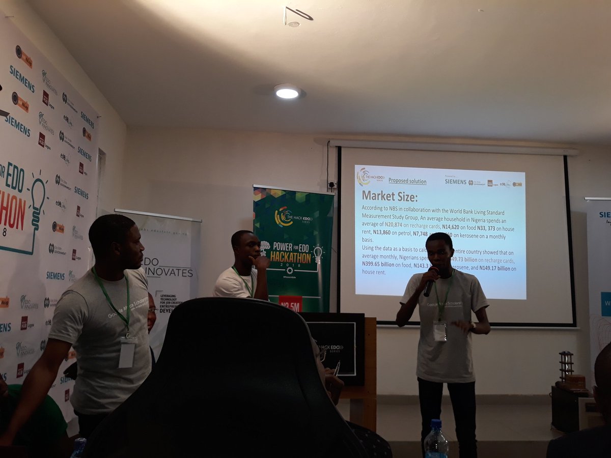 charliecodes's tweet photo. Demo time for one of the #gdgWarri team - @MrTechDan @kelvinrolex at the ongoing @impacthublagos #Power4Edo hackathon proudly supported by @EdoStateGovt and @SiemensNG @SiemensNigeria https://t.co/UsnFfg8gWm