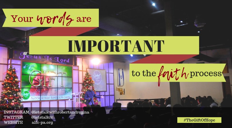 letstalkRR's tweet photo. "Your words are important to the faith process." -Pastor Robert.

You shall have what you say, so speak wisely this day.
#TheGiftofHope https://t.co/VUlezXxRpm