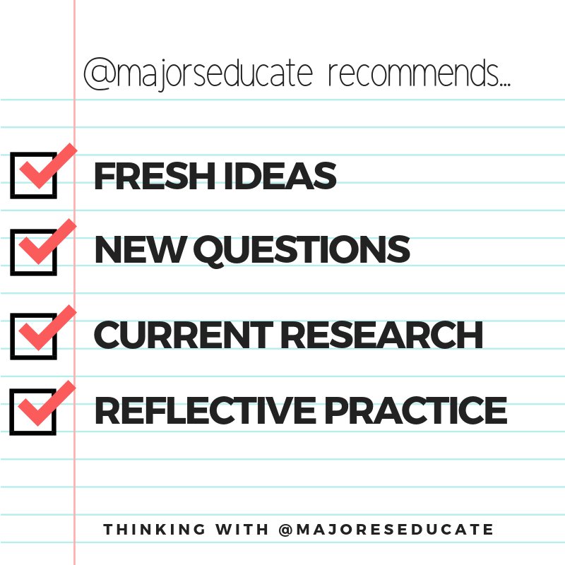 majorseducate's tweet photo. We have an exciting SM project in the works! To support the professional development of our alumni &amp; broader ed community, we plan to start sharing texts (multimodal, of course) recommended by our education majors &amp; minors. Stay tuned! #pd #teachered #highered #teachms https://t.co/Vw09ilTn18
