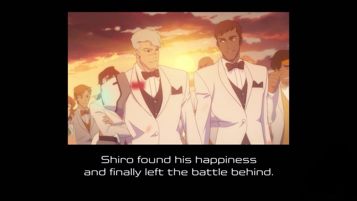 chinadoll3080's tweet photo. You mean to tell me that you put Keith and lance watching the sunset in the same season as shiro and Curtis getting married in front of a sunset #voltron #voltronseason8 #voltronwhy #voltronwhatwasthereason #vlds8 #VoltronLegendaryDisappointment #voltronlegendaryqueerbait https://t.co/S2dpNQLrYY