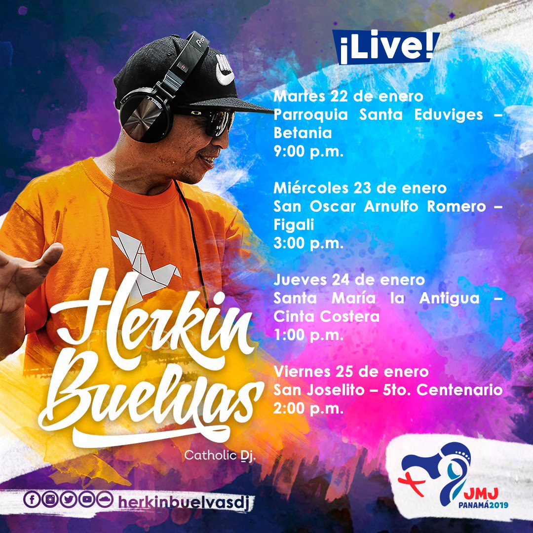 <a href="/catedratonbaq/">Catedratón Barranquilla</a> <a href="/jmj_es/">JMJ Seoul 2027</a> <a href="/praule/">DrPraule</a> <a href="/ENRJChitre/">Encuentro Juvenil</a> <a href="/ArquidiocesisBq/">ArquidiocesisBq</a> <a href="/arjhepanama/">Arjhé Producciones</a> BUEN DÍA!!! 🙏
Con mucha alegría 🤗 
y expectativa les comparto mi participación en el #FestivaldelaJuventud 🇵🇦🇵🇦 que se lleva a cabo
en el Marco de la Jornada Mundial de la Juventud. 🇵🇦🇵🇦
#JMJ2019