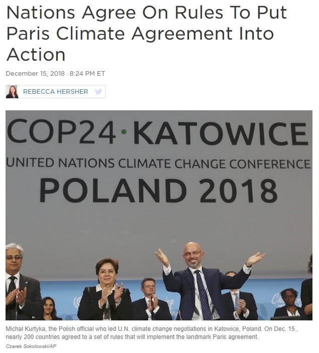 NatorzOrg's tweet photo. NPR: Nations Agree On Rules To Put Paris Climate Agreement Into Action
#ClimateChange #Haiku
Climate deal ensures
Momentum for more actions,
To save us from doom.
#COP24 #RuleBook #Transparency #ParisAgreement #GHG #Emissions… https://t.co/MEJyZvWSUZ https://t.co/mixQlfMo6H