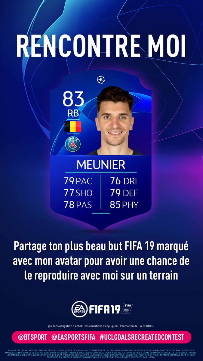 Tu as marqué un bijou sur #FIFA19 avec moi ? partage ton but avec #UCLGoalsRecreatedContest @EASPORTSFIFA @BTSport pour avoir une chance de refaire ce but en vrai avec moi !