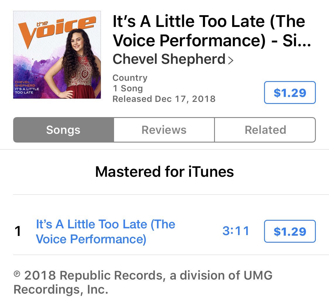 TeamChevel's tweet image. .@officialchevel is singing “It’s A Little Too Late” by @tanya_tucker, “Rockin With the Rhythm of the Rain” by @Wynonna w/ @kelly_clarkson, and her new original song “Broken Hearts” tonight! ❤️🙌 She sounds amazing in all 3 make sure you’re ready to vote! #TeamChevel #VoiceFinale