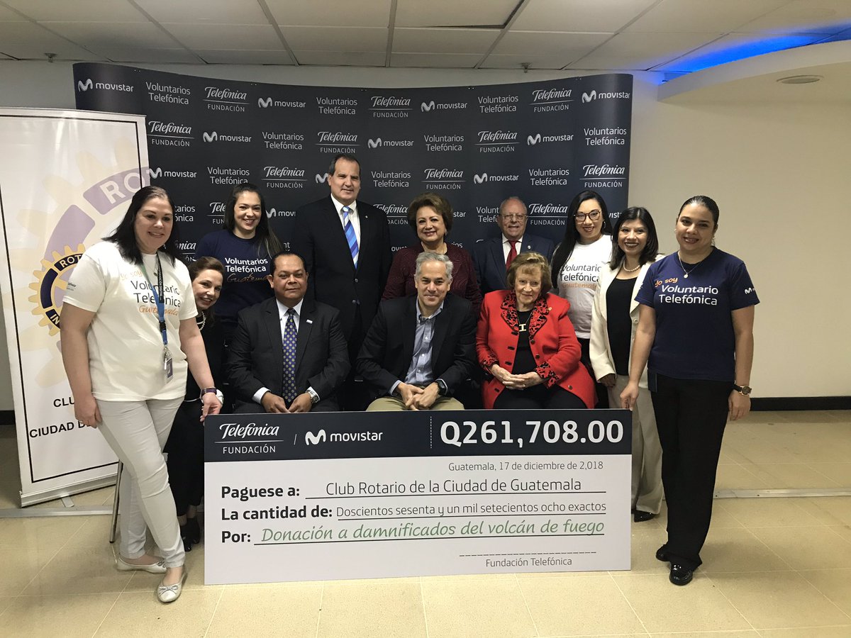 Fundación Telefónica entrega Q261,708.00 al Club Rotario de la Ciudad de Guatemala, quienes realizarán restauración y remozamiento de la Escuela Tipo Federación Jose Martí del departamento de escuintla. ¡Cuando participas, algo cambia!