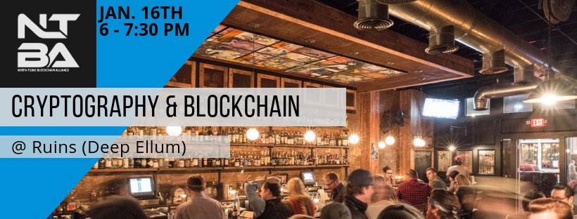 NTBAio's tweet photo. Come learn and network with the most robust blockchain group in North Texas.

https://t.co/nFVeQsvrET https://t.co/EZQRQrU4HQ