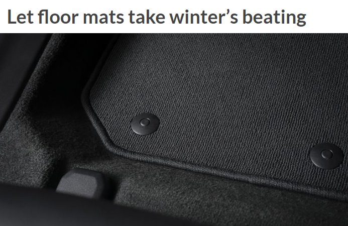 Are there floor mats in your car? They are the key to protecting your car from salt and snow damage this winter.