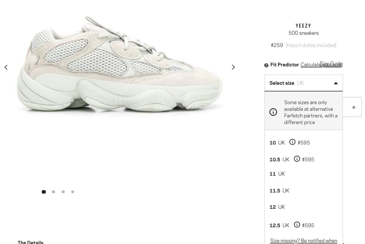 yeezy 500 farfetch