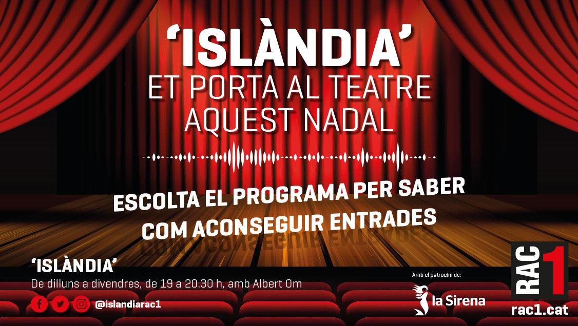 SORTEIG! Regalem sis entrades dobles per anar al teatre! Us pot tocar 'La jaula de las locas', 'La família Addams', 'Pel davant i pel darrere', 'Les coses excepcionals', 'Nit de Reis' o el monòleg 'El peliculero' de <a href="/VParrado/">Víctor Parrado</a>. Ens heu de seguir i fer retuit d'aquesta publicació!