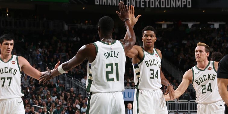 IKE_Bucks's tweet photo. “It’s great to be able to have that trust and faith in each player down the bench, that guys are going to come in and there’s not going to be any drop-off.”

- Brook Lopez on the Bucks’ depth
#DeepRoster | #FearTheDeer https://t.co/A9e4Ug158n