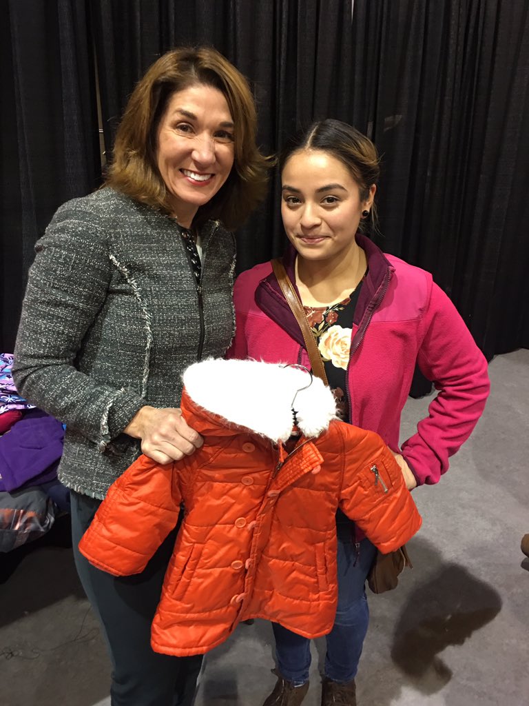 #SalvationArmyMA’s Christmas Castle is underway! And look who stopped by to help families in need find the perfect warm winter coat! Thanks <a href="/MassLtGov/">Lt. Governor Kim Driscoll</a> Karyn Polito for #DoingTheMostGood  <a href="/antons_cfk/">Coats for Kids</a>