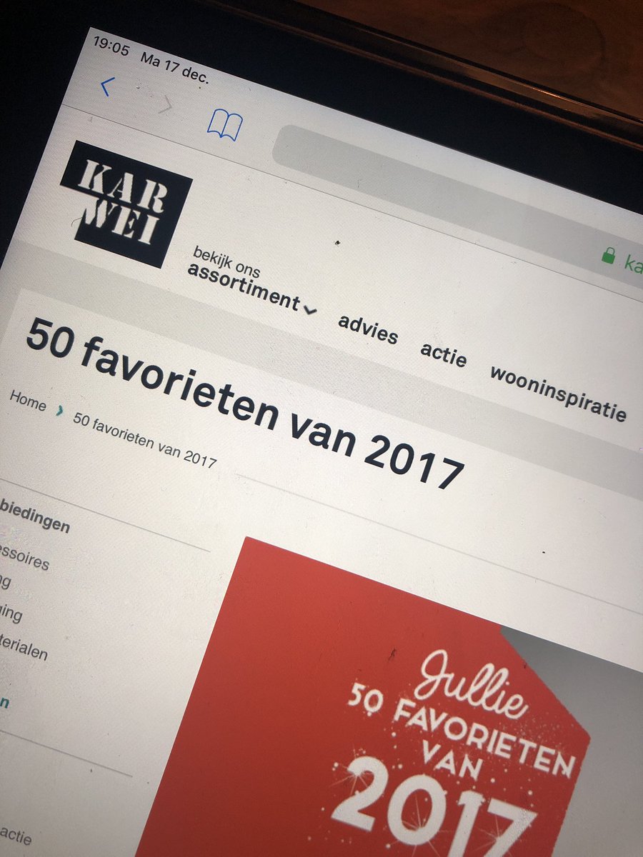 Hallo @karwei, jullie campagne-url karwei.nl/favorieten toont of content van een jaar geleden of draagt nog de titels van een jaar geleden. Hulp nodig...;) ?