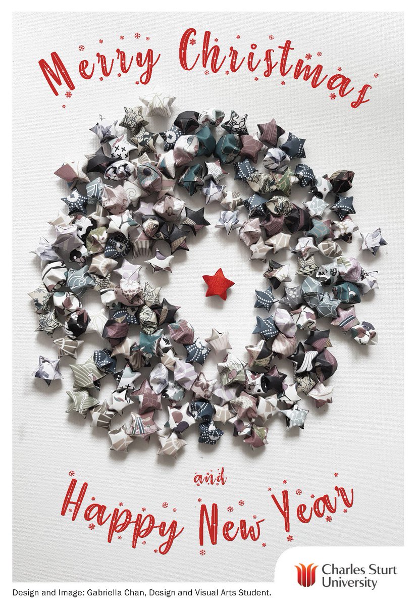 GabriellaChan25's tweet image. Just recently, I created a design and made a postcard for @CharlesSturtUni celebrating Christmas and the new year, and since it is coming up I wanted to wish everyone a happy Christmas and new year for 2019! Big things are sure to happen next year! :)

#com112 #csu #csulife