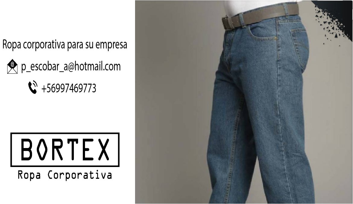 RBortex's tweet image. Jeans Clásico / 100% Algodón / Calce clásico / Modelo Sport, 5 bolsillos / Botón y Ribeles Metálicos / Costuras reforzadas / Visita nuestra fanpage ow.ly/1wfi30mZsVP  #ropacorporativabortex #ropacorporativa #uniformescorporativoschile #uniformeschile #uniformesbortex