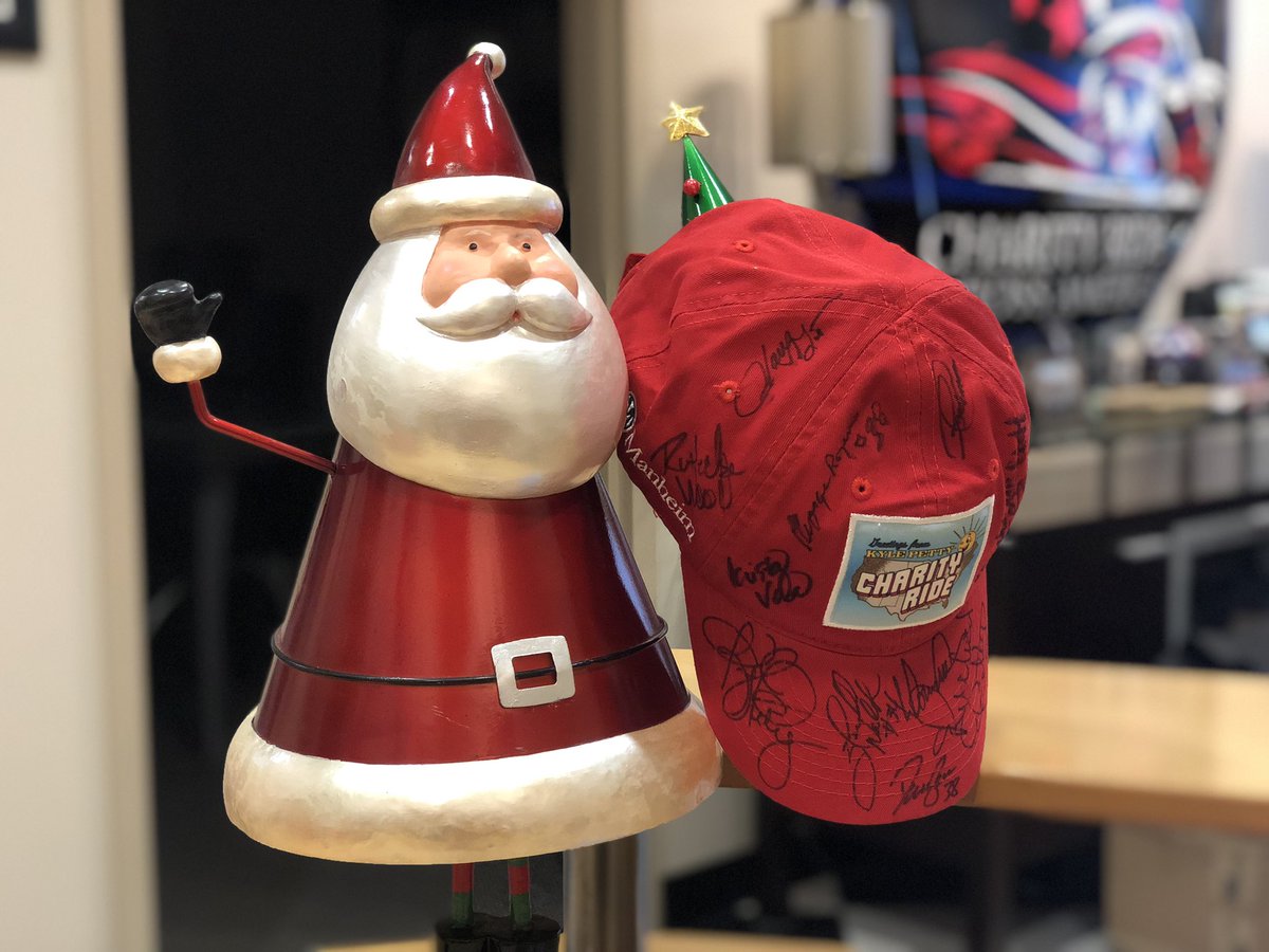 KPCharityRide's tweet photo. 'Tis the Season for #GIVEAWAYS! 🎄🎅 Want to win this hat autographed by ALL PARTICIPATING #KPCharityRide CELEBRITIES in 2018?! Here's how to enter… 👇

- RT this post
- Must follow @KPCharityRide 

Winner chosen tmrw at 5pm ET! https://t.co/imP3KnUGfG
