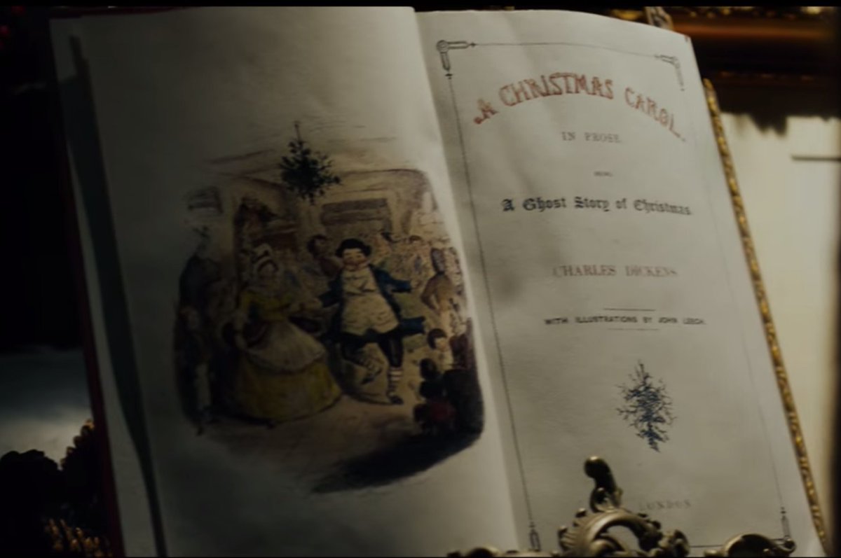 Actually, the title page in the cinematic prop seems to be missing the publisher's name at the bottom! I wonder why they omitted this? The lower section of the page is always *just* out of shot in every other scene in which the prop appears.