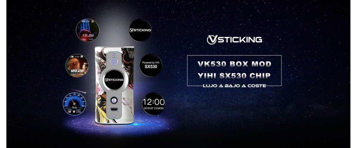 vapeozone's tweet photo. Llegan en Vapeozone los #Vsticking con electrónica #yihisx530Chip Puedes tener un yihi a low cost a un precio tremendo. 
https://t.co/4Ies0VnTtR https://t.co/KQO69mujj7