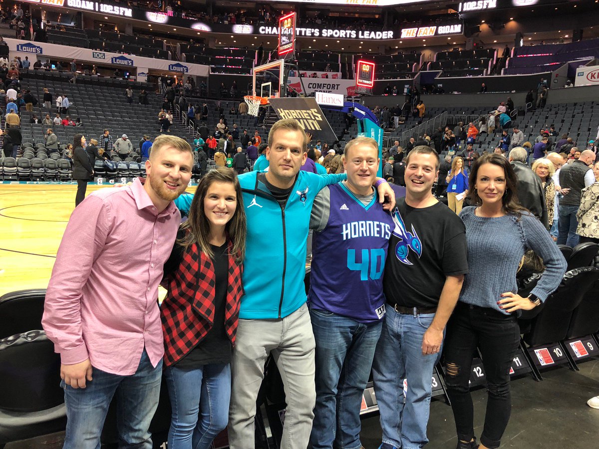Prosurity's tweet image. Charlotte Hornets game with Prosurity Top Producers! A night out before the annual Christmas Party! #hornets #prosurity #mortgageprotection