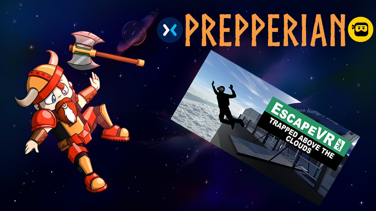 prepperian's tweet photo. We are #live! Time to make a break in #EscapeVR #TrappedAboveTheClouds! Might need some guidance at https://t.co/RZjswaQKIg and https://t.co/UWdlUGgzg5 #mixerstreamer #watchmixer #dlivestreamer https://t.co/qQMMoIszwK
