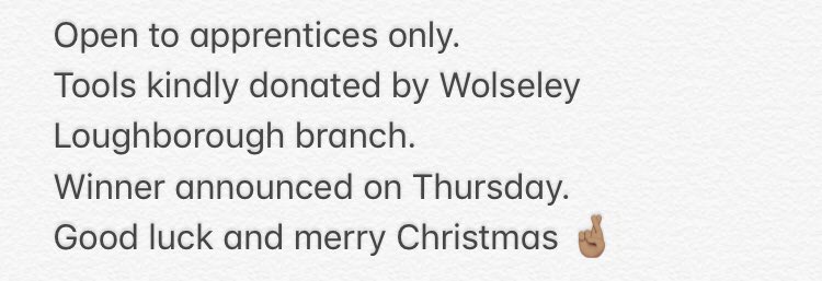 Give an apprentice plumber the best present this Christmas, a full tool kit!
If you have an apprentice who’s worked hard all year, or you’re an apprentice who wants their own tools to get stuck in with the work 
RT and nominate them on this tweet for their chance to win 👏🏽