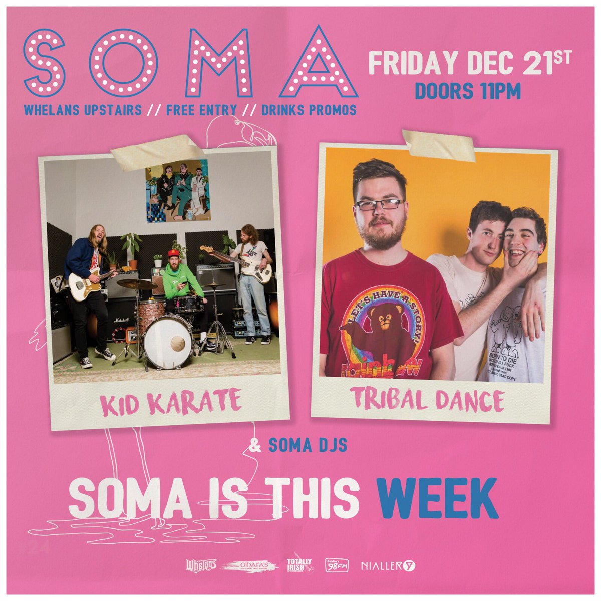 SOMA is this Friday. Ft. <a href="/kidkaratemusic/">K I D K A R A T E</a> &amp; <a href="/tribaldanceband/">tribal dance</a> from 11pm. DM for free entry.
