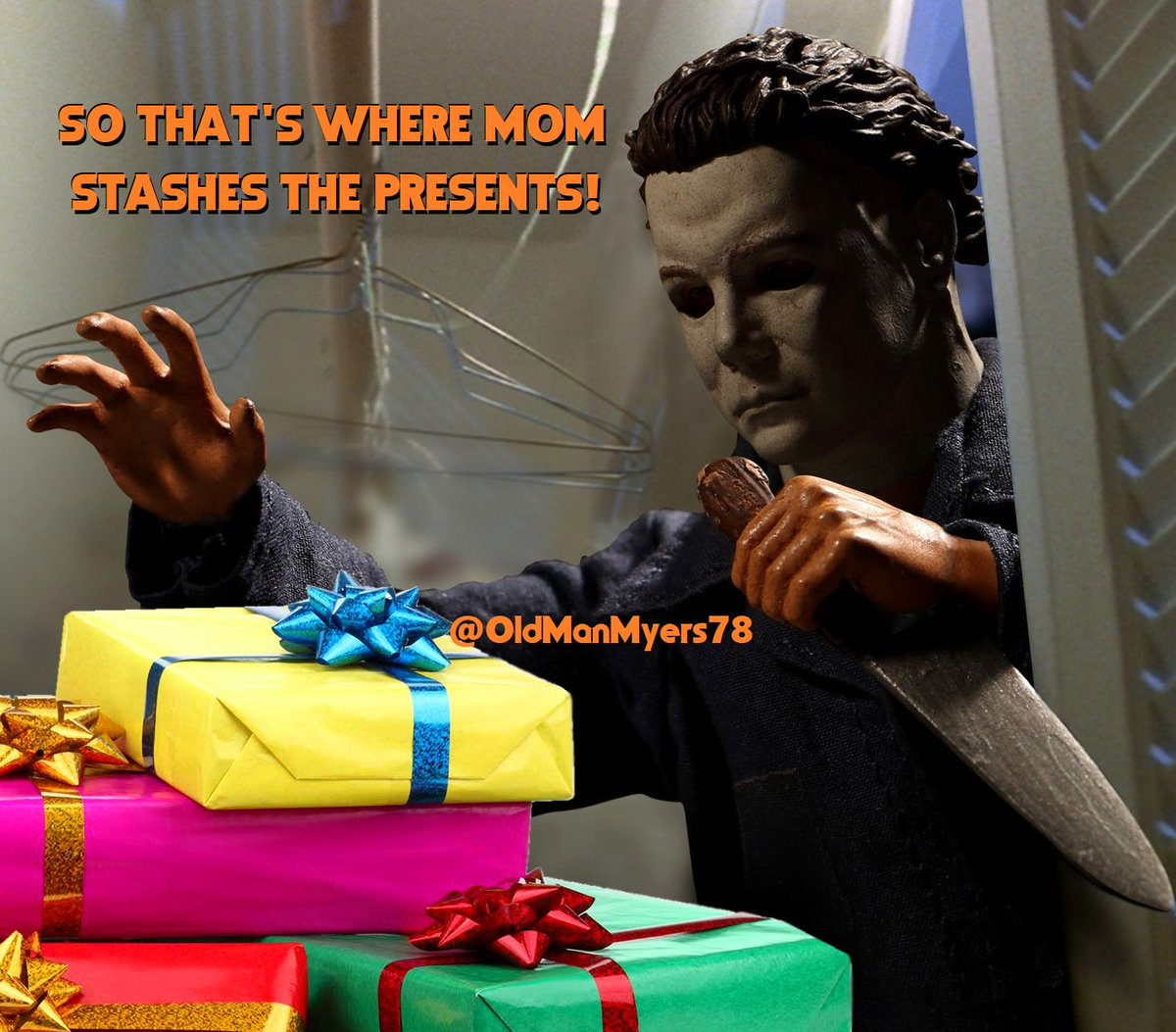 Can't hide from the Boogeyman! #Halloween #Halloween2018 #MichaelMyers #Christmas #ChristmasEve #ChristmasDay #XMas #MerryChristmas #HappyHoliday #comedy #parody #horror #HorrorMovies #HorrorMovie #HalloweenMovie  #TheShape #Halloween1978 #lol #Funny #Halloween78