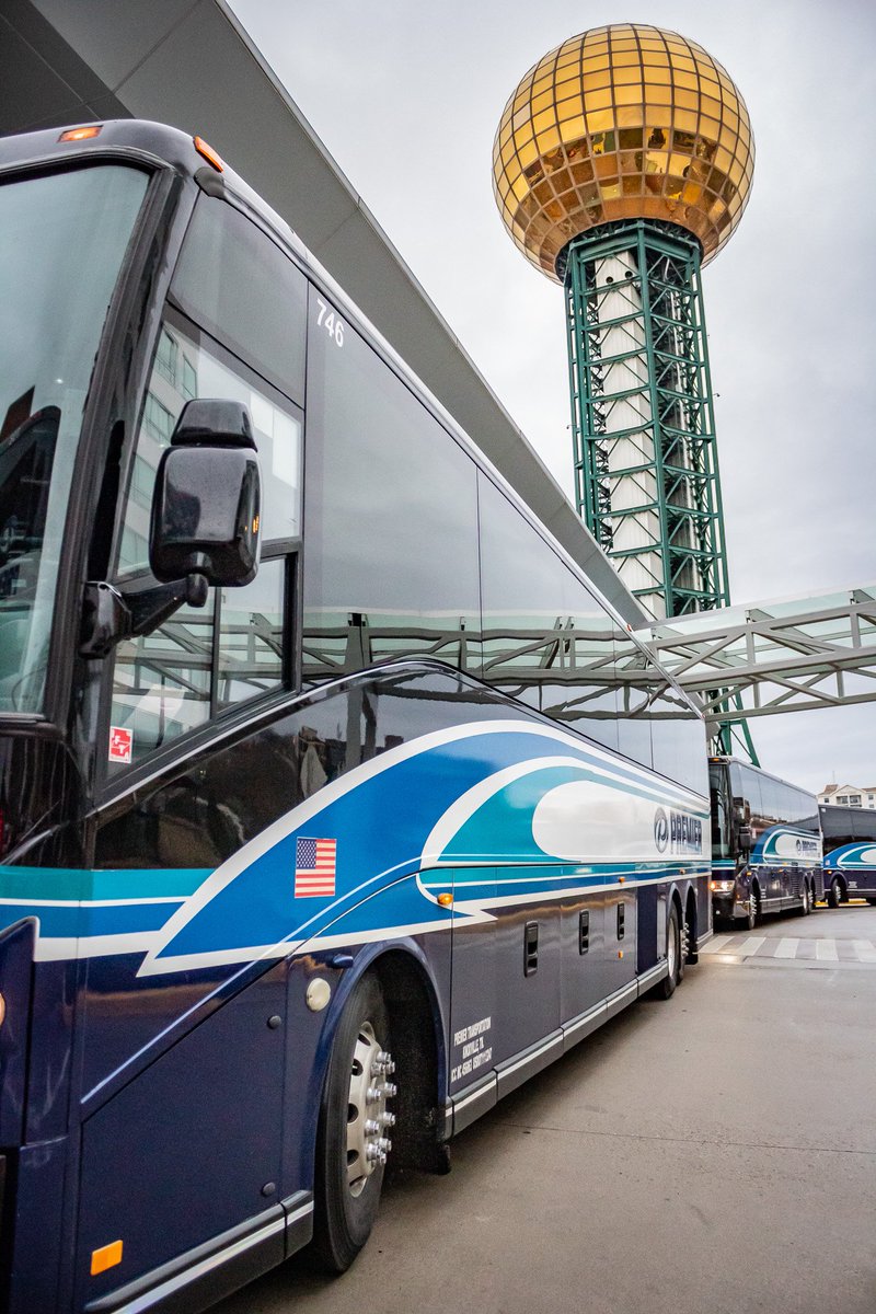 prem_transport's tweet photo. Droping off a large group at the Knoxville Convention Center
#knoxville #Tennessee #chattanooga #greenevilletn #localbusiness #bus #busses #luxury #motorcoach #vanhool #vanhoolbus #premiertransportation #style #tenneseebound #etsu #Vols #TriCity #Bristol #trip #sunsphere https://t.co/oFPiFsJuG4