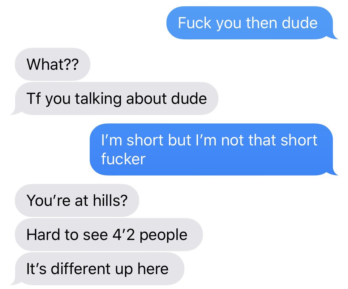 loreannn91's tweet photo. Lmao when youโre friend doesnโt know youโre right next to his 6โ2โ self ๐๐ญ #midgetprobs https://t.co/8l3MMaX3qi