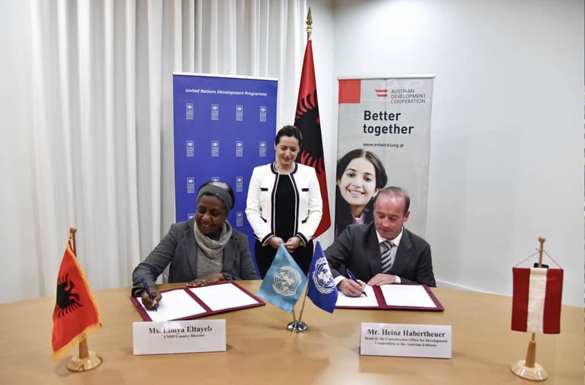 UNDPAlbania's tweet image. 1/3 #Partnerships4Development:In the presence of Deputy PM @senidamesi, the Austrian Development Agency  @ADCinAlbania and #UNDP signed the increase of Austrian funding 2 the project “Support 4Innovation Against Corruption: Building a Citizen Centric Service Delivery Model in 🇦🇱