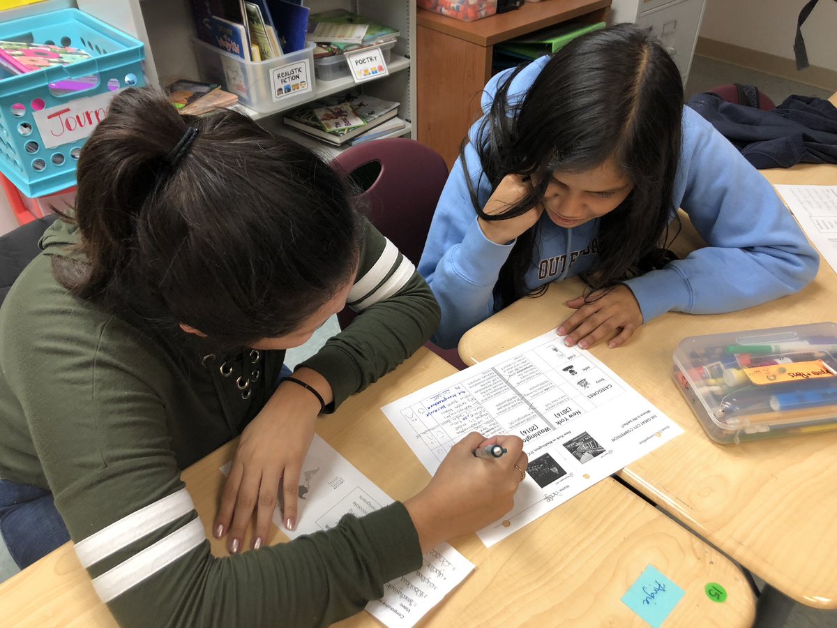 MrsLightner_IAS's tweet photo. Collaborative comparison charts of New York and Washington, DC. Students used their comparative and superlative frames and research data to help each other respond in writing. These are the BEST days with EL’s 🌎📚 https://t.co/cavt5R6Vl3