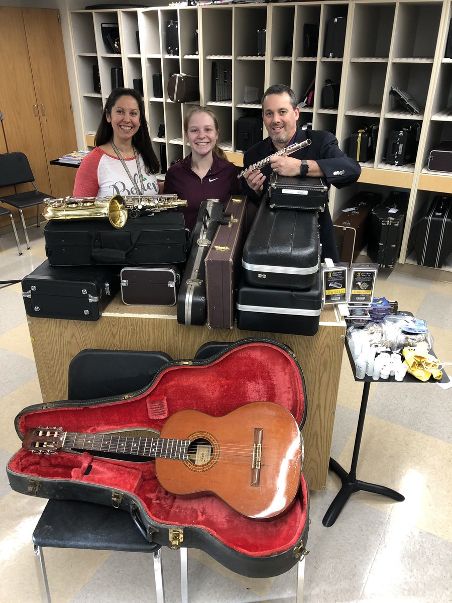 hcpss_pvms's tweet photo. Thx to Jenna Dietrich, Hammond HS junior and Girl Scout Gold Award project, collected over 24 instruments and supplies for @hcpss_pvms @hcpss_bbes band program. We are so excited. @PVMSMusic https://t.co/httBOiRQfk
