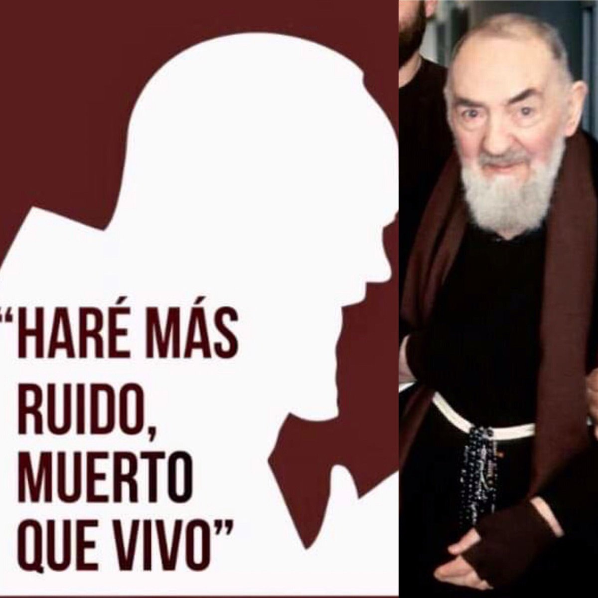 sanpadrepio's tweet photo. Hijo , haré por ustedes más desde cielo, que aquí en la tierra; haré más ruido muerto que vivo !    Padre Pio https://t.co/Z3zLLnJZJ6