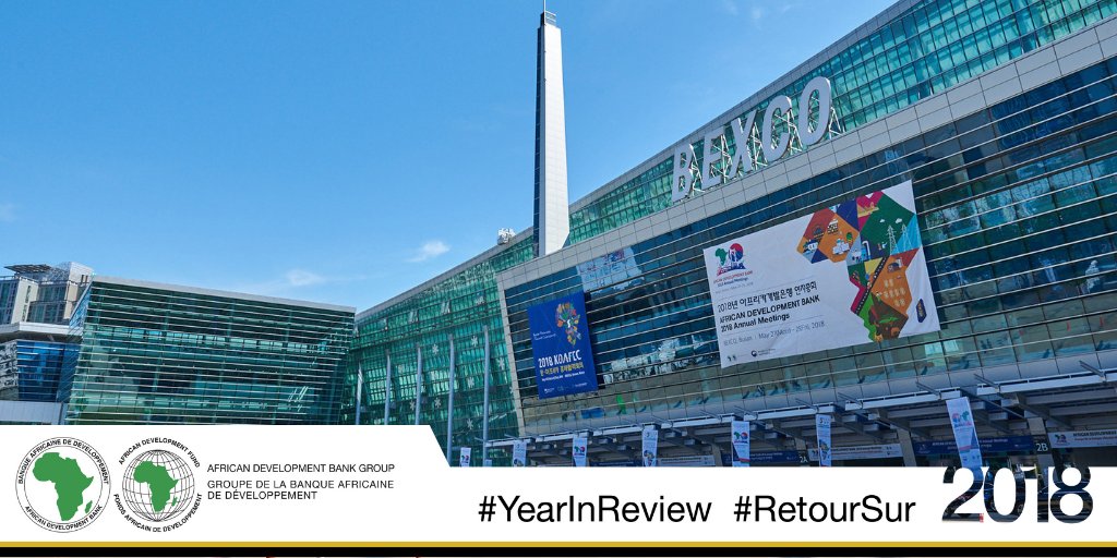 AfDB_Group's tweet photo. We traveled to Busan, #Korea🇰🇷for our #AfDBAM2018 to discuss how to accelerate Africa's industrialization. Look back on all the best moments of the Annual Meetings here 👉🏿https://t.co/zM5nVbG6d9 https://t.co/rekCtdksjJ