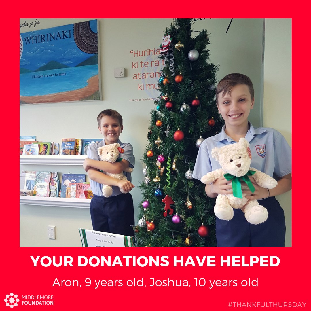 Thank you to @whitcoullsstore Botany and Royal Oak, and all their amazing customers who donated Theodore teddies to Kidz First. You have brought a BIG #smile to the faces of #kids, Aron and Joshua loved them!