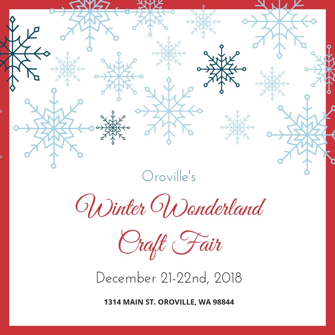 VerandaBeachWA's tweet photo. Get all your last minute shopping done at the Oroville Winter Wonderland Craft Fair &amp; Vendor Extravaganza Dec 21-22nd! https://t.co/ticVowcWhs #verandabeach #orovillewa #okanogancountry #route97 @orovillewa https://t.co/msTDUgAinK