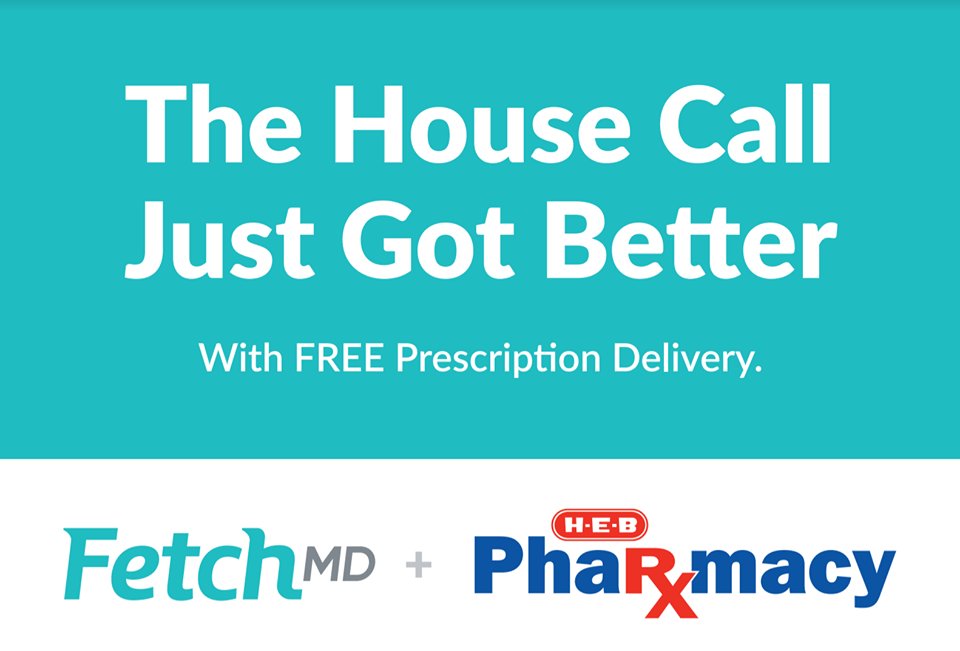 FetchMD's tweet image. Traveling to the pharmacy might feel like a big chore when you're sick. We get it! And now you don't have to. FetchMD customers can have @HEB prescriptions delivered without prescription delivery fees! fetchmd.com #austin #sanantonio