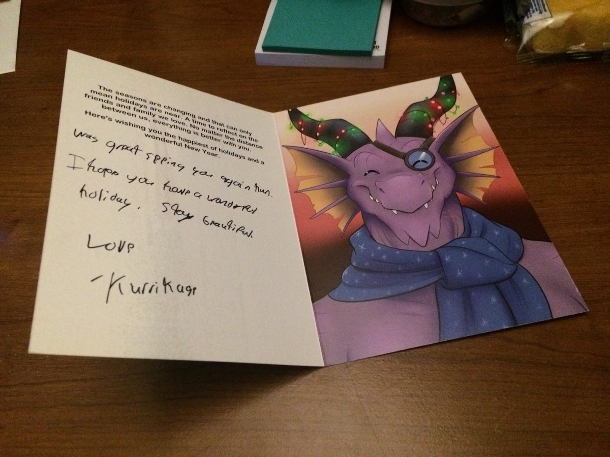 Sapphykinz's tweet photo. A sweet holiday card from @Kurrikage.
Thanks you so much for being a positive influence to the world!!
#downloadmoreram https://t.co/L7w59FjglV