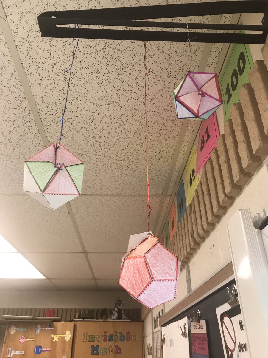msbaileybrh's tweet image. 🎼 Deck the halls with polyhedra... falalalalalalaaaa 🎶 Using #pullupnets to construct Platonic Solids in grade 8 @BrantHillsPS
