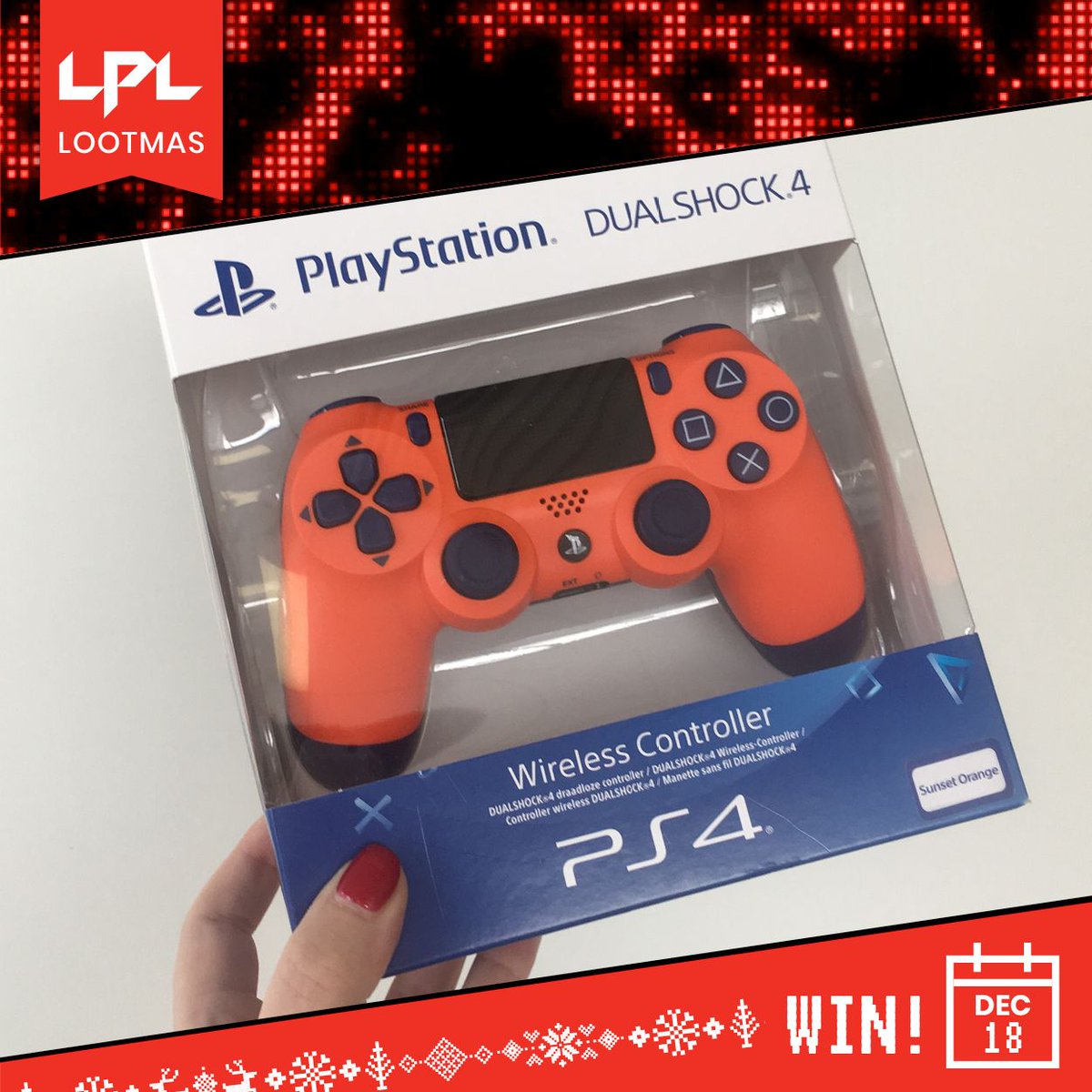 LPL_HQ's tweet photo. It's #LPLLootmas Day 18, and today our Santa's helper is @PlayStationNZ! ππ π Head over to our Instagram page NOW to be in with a chance to WIN a Sunset Orange DualShock 4 controller! https://t.co/LjJNVPna8G #WIN #Giveaway https://t.co/Gp68jzb2vW