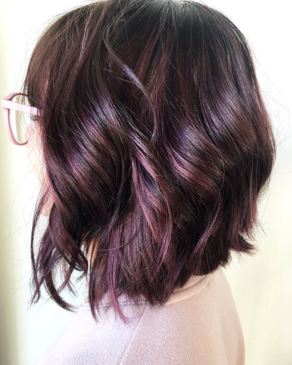 Dark brunette color with plum jewel tones! This color is perfect for #winter 
.
Color by Pelo Artist Sarah
Cut by Pelo Artist Geila
.
.
.
#pelosalonspa #aveda #shareaveda #avedacolor #avedaartists #crueltyfreecolor #cooltones #plum #brunette  #haircut #wintercolor #hair #mnhair