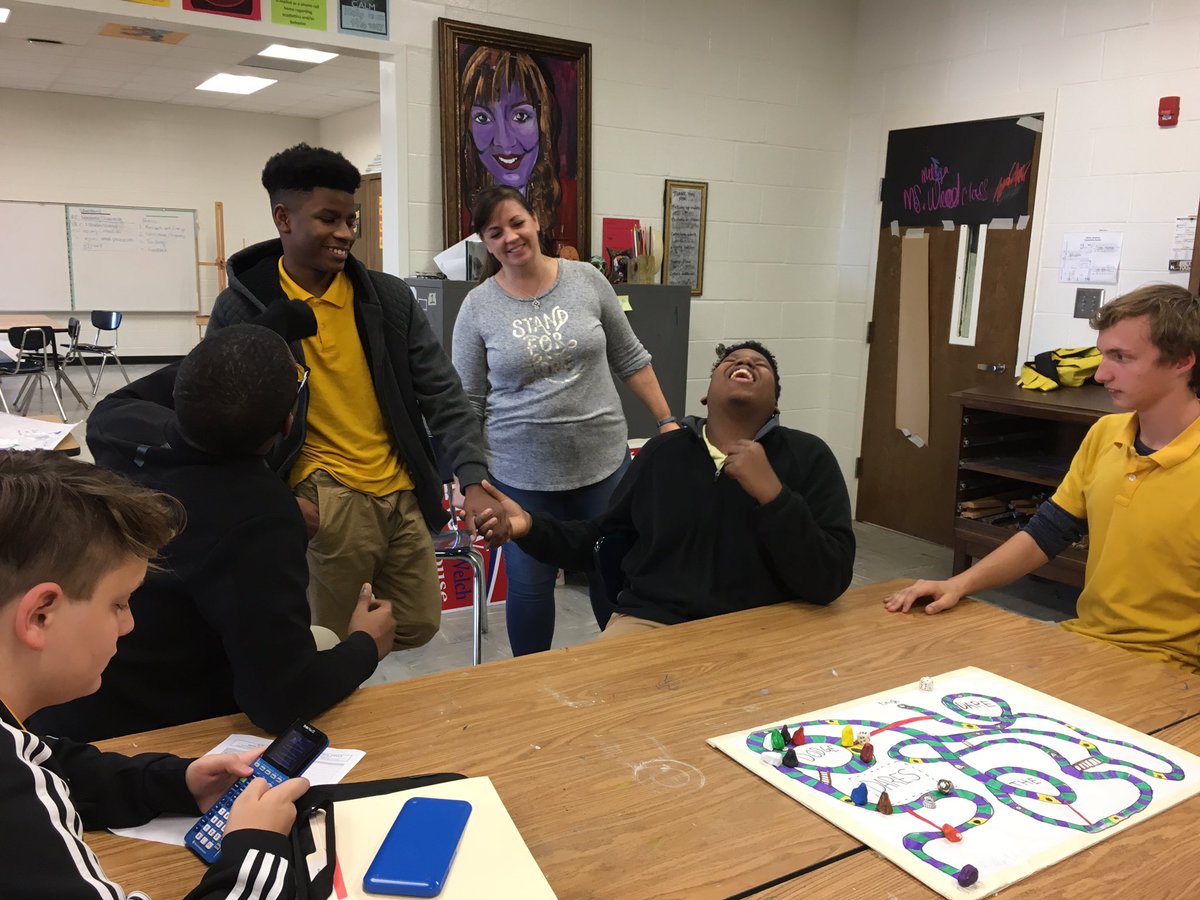 kpatrick1217's tweet photo. We played a student-created board game, Dodge-the-Dare, today. So much fun! #EXCELisALLin @Mrs_WoodNOs https://t.co/N2KsSnoLHC