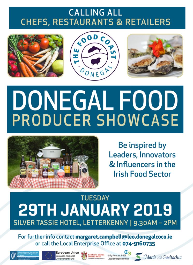 Save the date - Tuesday January 29th for our <a href="/Donegal_food/">Food Coast Donegal</a> Meet the Producer Event in The Silver Tassie Hotel, Letterkenny. <a href="/donegalcouncil/">Donegal County Council</a>