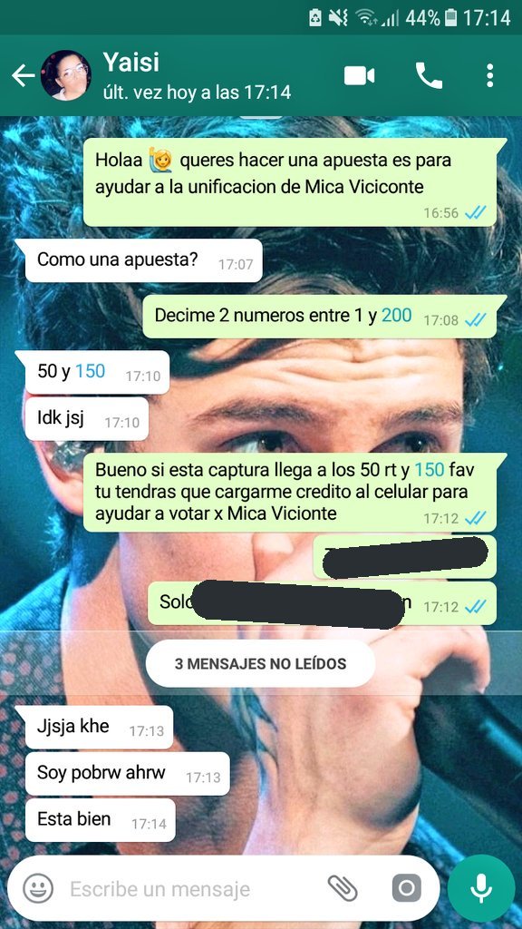 ihadushawn's tweet photo. Holaa!! Me ayudan por favor con los rt y fav para poder ganar la apuesta y aportar para ayudar a que @MicaViciconte gane y pase a la final del Bailando 2018 💚 https://t.co/AXoOCMvXNt