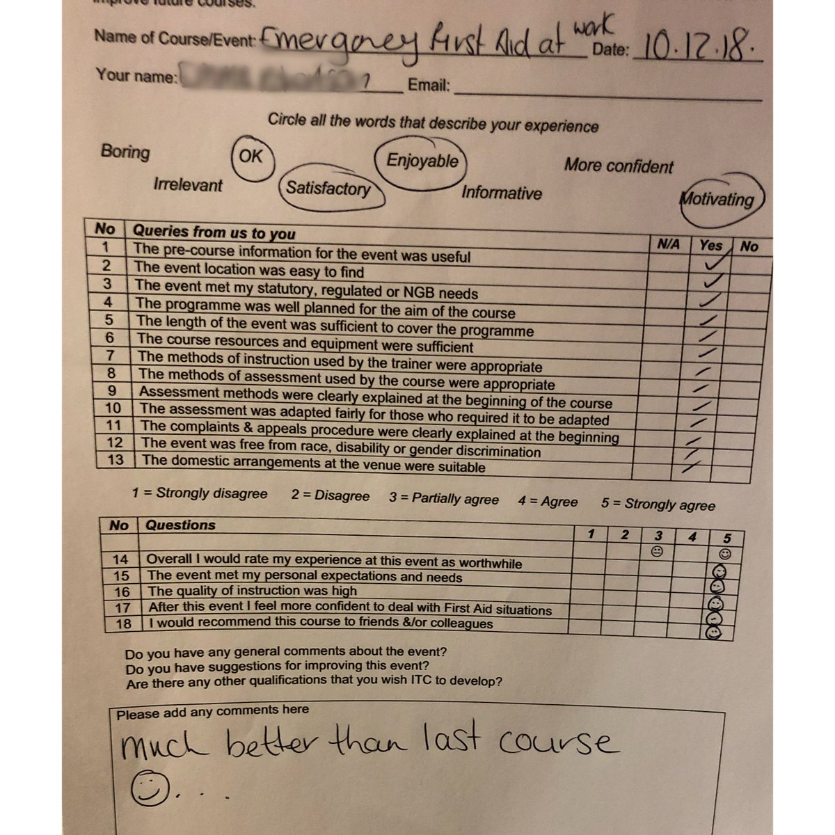 initialsftytr1's tweet image. It's always nice to get feedback after a course. 

#firstaid #training #dumbarton #glasgow #compliance