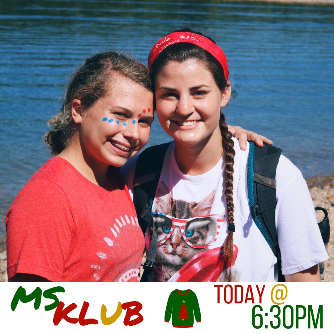 ColumbiaKLife's tweet photo. Tonight is your night, middle school! LAST MS klub of 2018 is TONIGHT!!! Make sure to grab your friends and wear a tacky Christmas sweater. We’ll see y’all at 6:30 ⛄️🎁🎄🎅 https://t.co/flzLI1wbpc