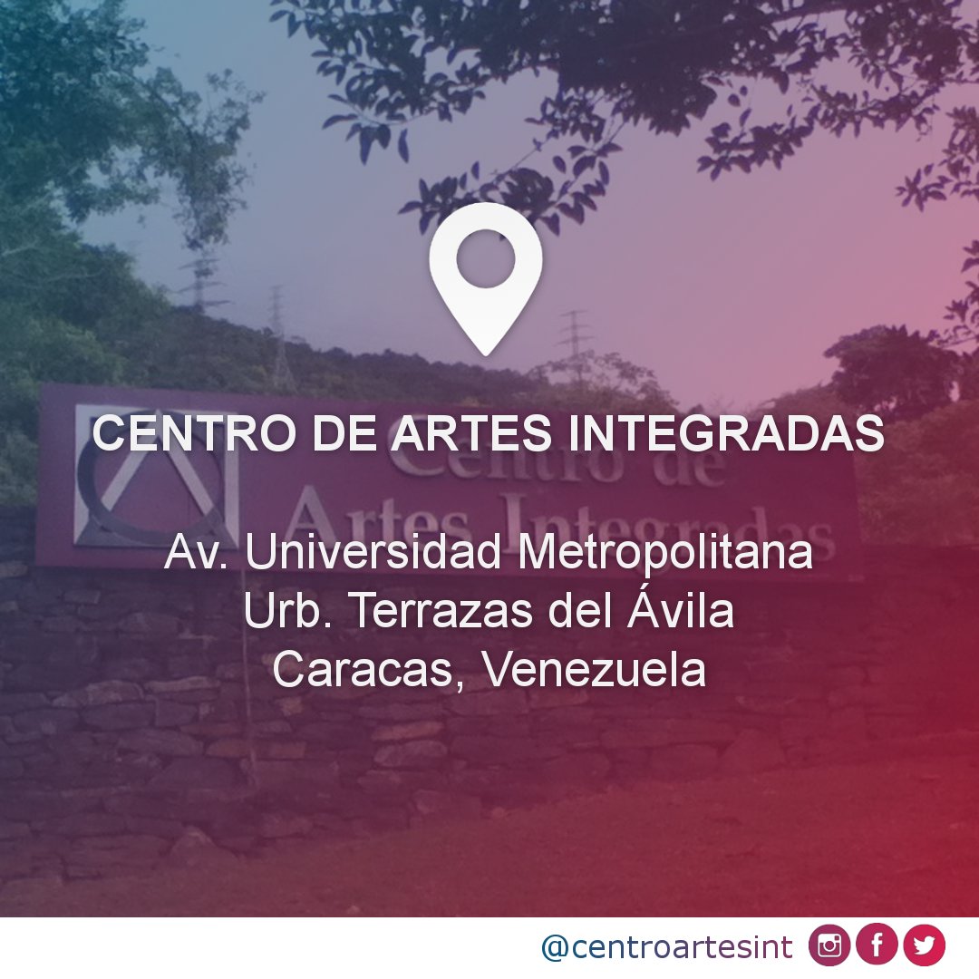 AVCven's tweet photo. ¿Quieres visitar a la @AVCven y a nuestro @CentroArtesInt? Estamos al lado de Terrazas del Ávila, entras por la universidad Metropolitana y a unos 200 metros cruzas a la izquierda... ¡SIEMPRE BIENVENIDO! https://t.co/HUmIyj77ce