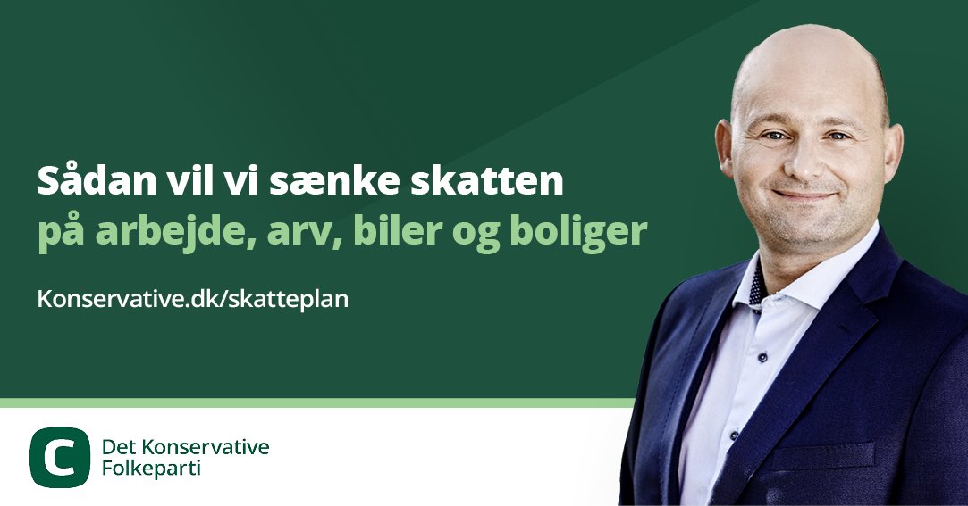 KonservativeDK's tweet photo. Vi vil lette skatter og afgifter for 33 milliarder. Læs mere på https://t.co/d2WKbKbenN #dkpol #dkbiz #ForDigOgForDanmark https://t.co/shZPxnK6H1