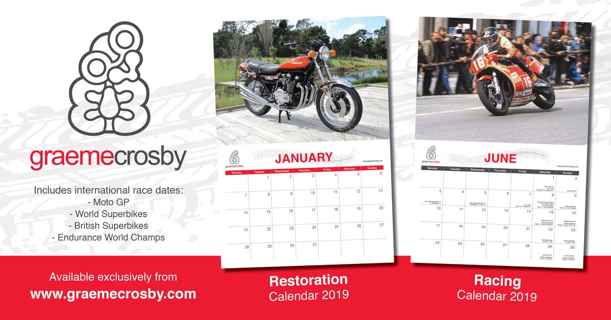 Now available - the 2019 Racing and restoration calendar's 

graemecrosby.co.nz/shop/Products/…